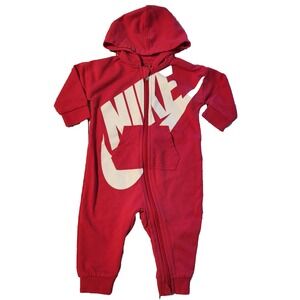 Nike Baby Boys French Terry Hooded Coverall (6 Months,‎ Rush Pink) 62-68cm